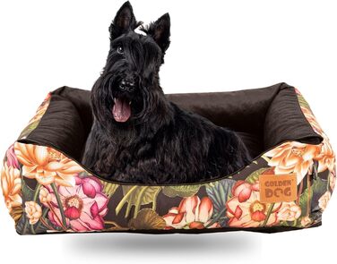 М'яке ліжко для собак з піднятими бортиками, розмір XXXL, з квітковим дизайном, 'Superheld'