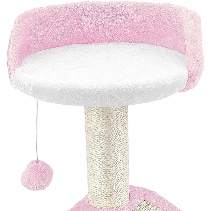 Дерев'яний кігтечка для котів Beltom® Kratzbaum 54 см, рожево-білий