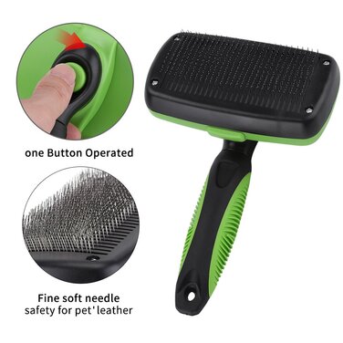 Щітка для догляду за тваринами, самоочисна щітка для собак та котів з короткою та довгою шерстю, швидка щітка для грумінгу