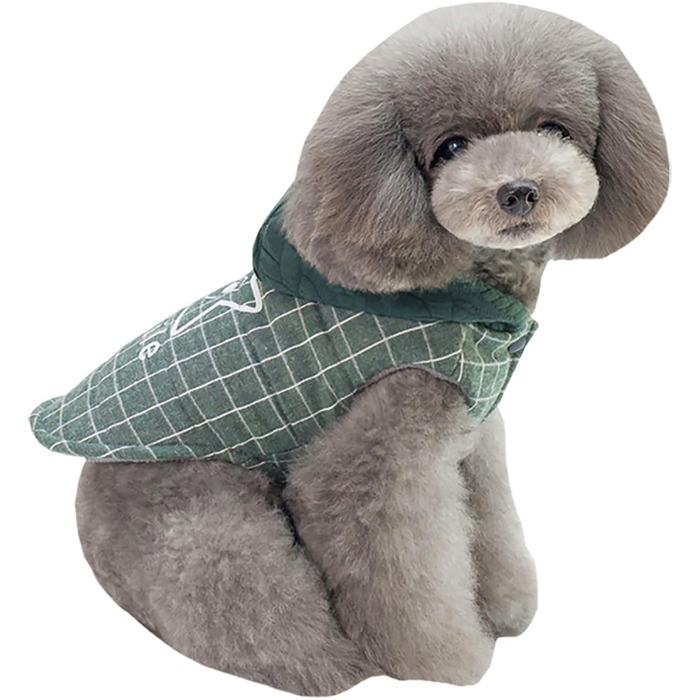 Теплий зимовий одяг для собак: куртка-худі для маленьких та середніх собак і котів (XL, зелений)