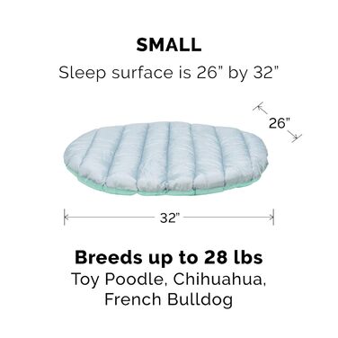 Кішечка Furhaven Trail Pup: подорожуюча лежанка для собак маленьких порід, з сумкою, блакитно-сіра, S (81x66x5 см)