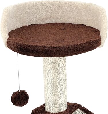 Дерев'яний кігтеточка для котів Beltom® Kratzbaum, 54 см, Коричнево-бежевий