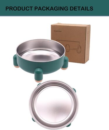Набір мисок для котів та собак з нержавіючої сталі, 2 шт. (білий та зелений). Зручний дизайн, антиковзаюча основа, легко миються, для котів та маленьких собак