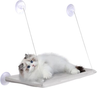 Котів гамак для вікна, міцний гамак для котів до 25 кг, з надійними присосками, для дому