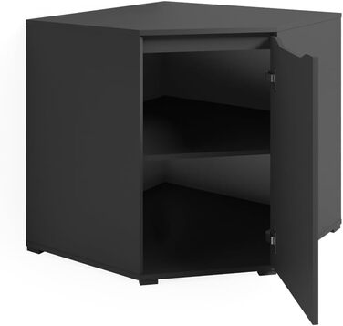 Комод Vicco Ruben з дверцятами, антрацит, 78x77,6 см, шафа для зберігання