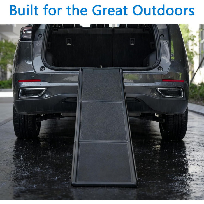 Рампа для собак велика, 180 см, складна, 70 кг, з антиковзким килимком, для авто, SUV, вантажівок та меблів