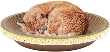 Круглі картонні іграшки-кігтеточки для котів, ліжечко-чаша, картонні когтеточки для кошенят, середніх котів