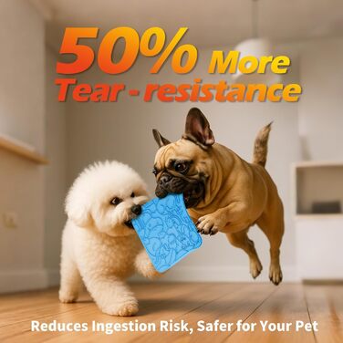 Силіконові килимки для годування котів та собак 2 шт. - сповільнене харчування, 60 присосок, проти ковзання, Bau+Grün-US