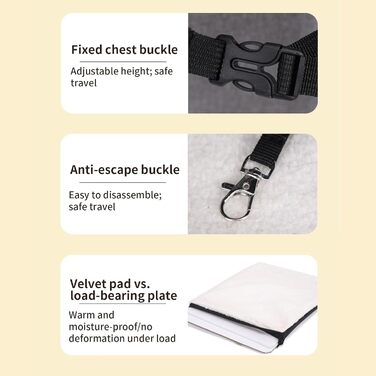 Транспортна сумка для котів, рюкзак для маленьких собак, дихаюча та розширювана сумка для тварин, сіра (з чорною основою)