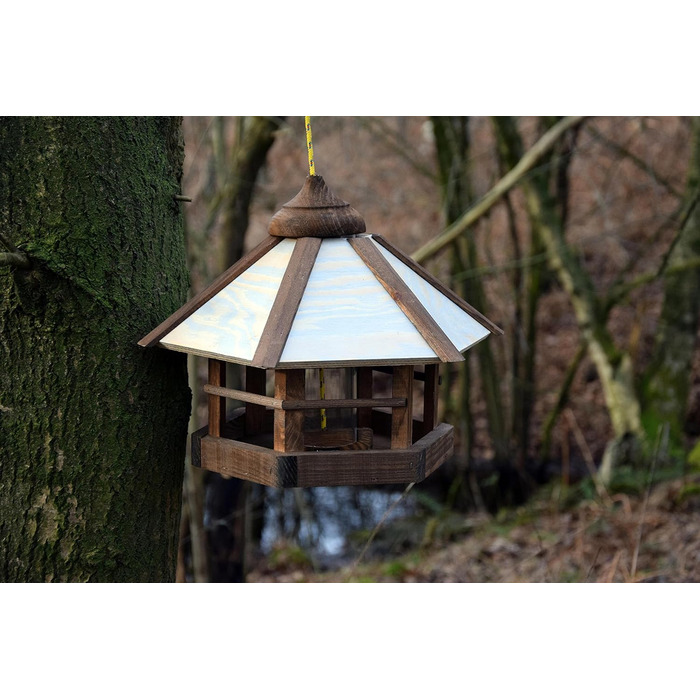 Дім для птахів Dobar® 21391e з годівницею, з дерева, камуфляж, 35x35x29 см