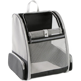 Рюкзак для собак та котів PETCUTE, дихаючий, для маленьких тварин до 7 кг, складний, для подорожей та кемпінгу (чорний)