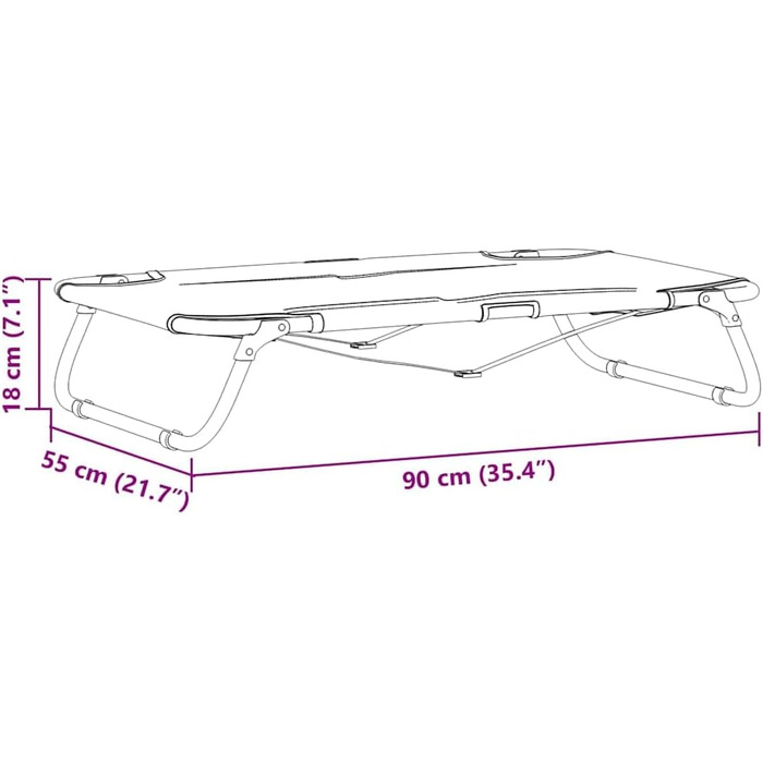 Складане ліжко для собак середніх порід від vidaXL – чорного кольору, метал та тканина | Зручне підняте ліжко для дому та вулиці, довговічні меблі для тварин, 90 x 55 x 18 см