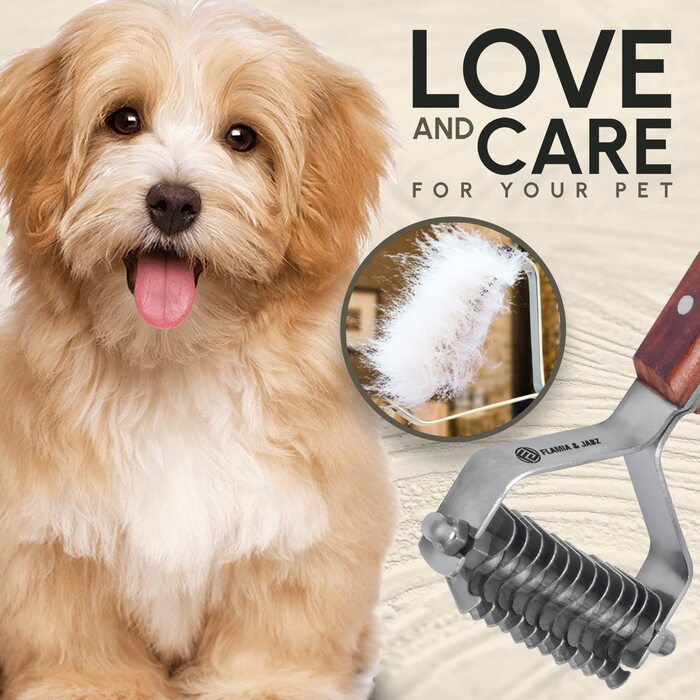 Гребінець для догляду за підшерстям собак, котів та домашніх тварин FLAMIA & JABZ (14 лез)