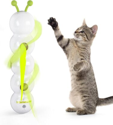 Інтерактивна іграшка для котів ALL FOR PAWS 3 в 1: метелик, м'ячики, випадкові пір'я. Автоматичний спінер для котів, іграшка-гусениця для дому.