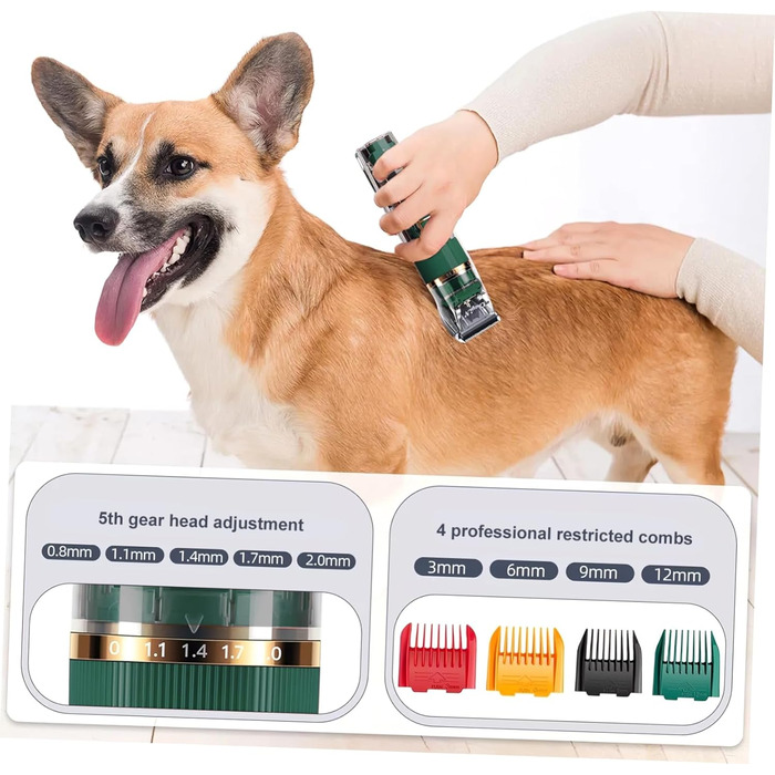 Набір для грумінгу домашніх тварин Kisangel: бездротова машинка для стрижки собак та котів з LCD-дисплеєм, миється, акумуляторна