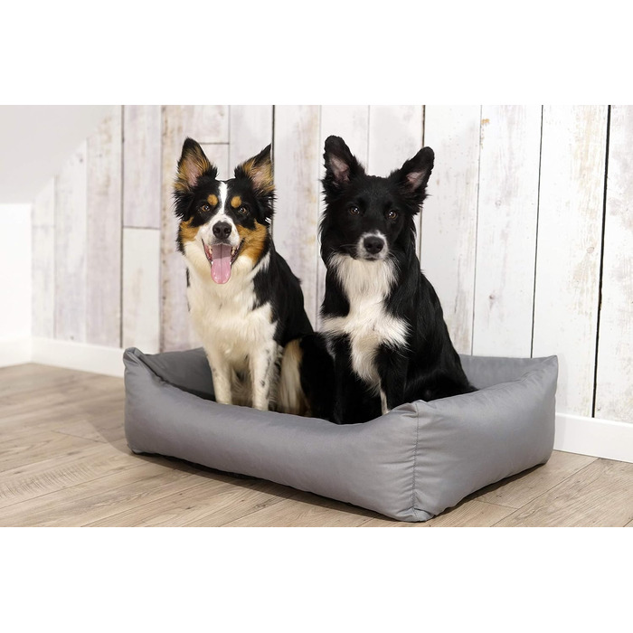 Водонепроникне ліжко для собак 4L Textil Koko великих порід, корзина для собак, знімний та пральний чохол, коричневий (100x80 см)