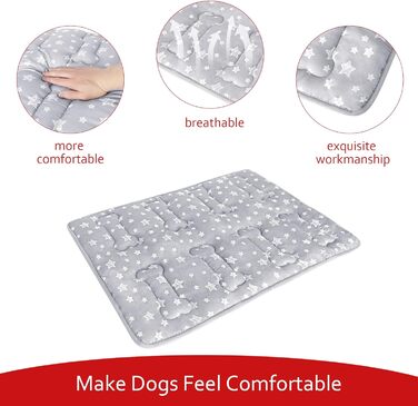 Килимок для собак Moonsea, 91.4 x 58.4 см, м'який поліестер зі зірками, неслизька підкладка, можна прати в пральній машині
