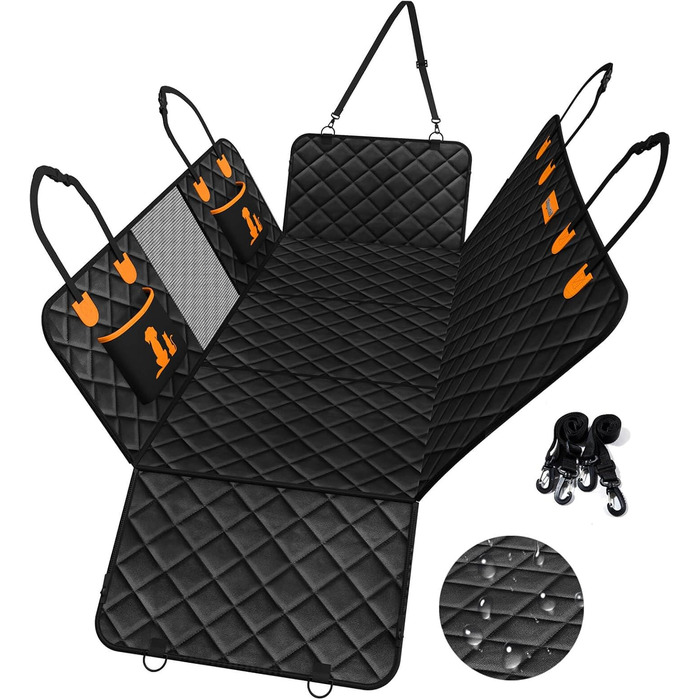 Розширювач для заднього сидіння автомобіля для собак, великий простір, чохол на сидіння для собак, жорстка основа, витримує 180 кг, водонепроникний чохол на заднє сидіння для собак, SUV, вантажівка