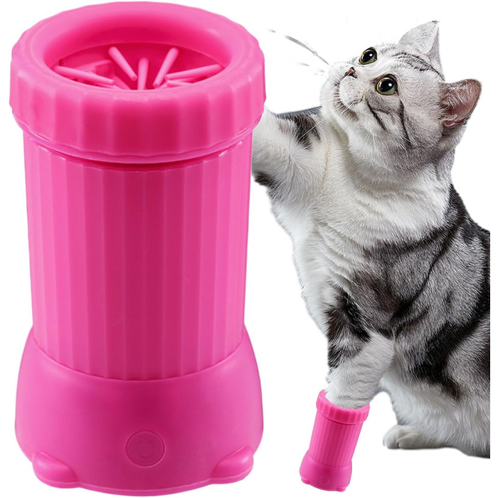 Автоматичний очисник лап для собак Vhjlfig, USB, для середніх собак, для прогулянок, подорожей, цуценят, зелений/рожевий