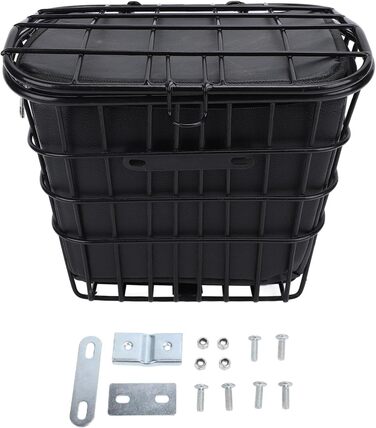 Металевий кошик на велосипед, спереду/ззаду, знімний кишеньковий відсік, кріплення на кермо, для собак, тварин, фруктів