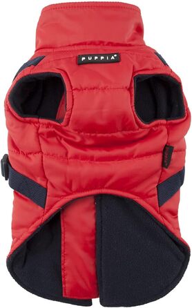 Водонепроникний теплий зимовий одяг для собак Пуппія - червоний, розмір M, з нашийником