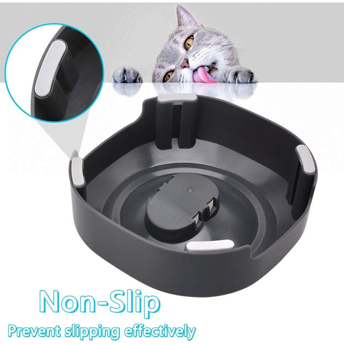 Підвищені годівниці для котів з нержавіючої сталі, набір 2 шт. (1 годівниця), антиковзні, для запобігання нудоти, миються в посудомийній машині