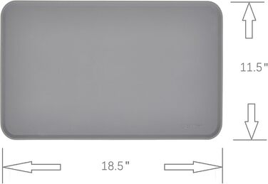 Підкладка силіконова для годівлі домашніх тварин Amazon Basics, 47 x 29 см (2 шт.), сіра