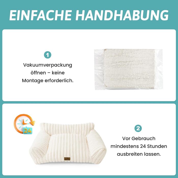 М'яке ліжко для котів та собак, ліжко-лежанка для домашніх тварин, 80x60x33 см, кремовий колір