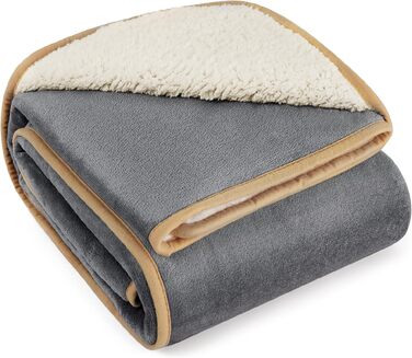 Водонепроникний плед для собак великих порід LE SURE 100x80 см - Outdoor, миючий, з Sherpa Fleece, для собак та котів, сірий