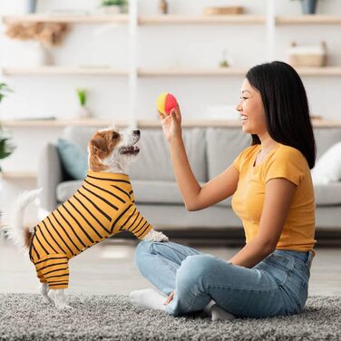 Піжама для собак після операції Kuoser, захисний боді для собак після кастрації, XL, жовтий