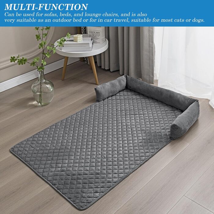 Ортопедичне ліжко для собак великих порід, водонепроникне, миється, 75x75 см