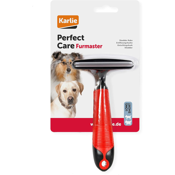 Гребінець для котів Karlie Furmaster, червоно-чорний, розмір L (15.5x8.5x4.5 см)