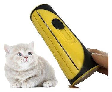 Щітка для собак та котів 3-в-1: для грумінгу, видалення підшерстка, розчісування довгої та короткої шерсті (жовта)