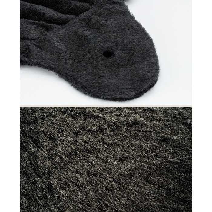 Лежанка для кота з м'якого плюшу на котячий будиночок/крізьбаум, Ø 40 см, 25 см глибина, зручна глибока лежанка з металевим каркасом, підходить для маленьких та великих котів, чорна