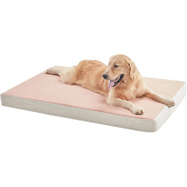 Ортопедичне лежанка для собак з гелевим шаром, водонепроникна, для великих та малих собак, знімний чохол, XL рожева