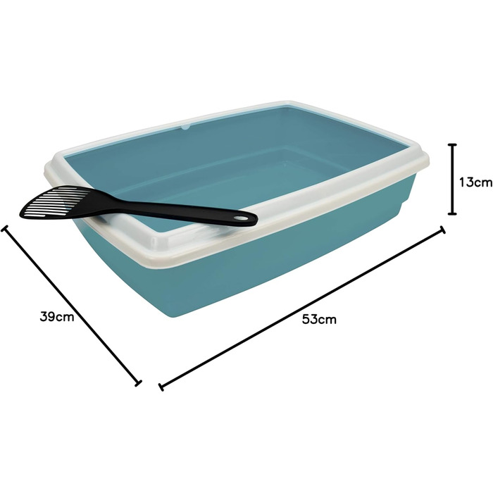 Туалет для котів Aimé Agrobiothers з бортиками та совок, 54 см