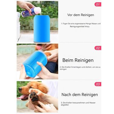 Очищувач лап для собак, портативний для прогулянок, силіконові щітки, Ø5/6/7 см, видаляє бруд (зелений, L)