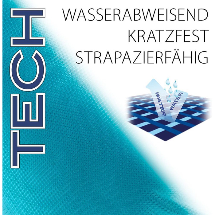 Ортопедичний лежак для собак великих порід Ferplast: водонепроникний, знімний чохол, 110 x 70 x 8 см, сірий/блакитний