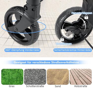 Візок для собак GOPLUS, розкладний, 60 кг, з кишенями та сіткою, 67 x 98 x 88 см