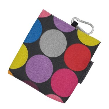 Сумка для ласощів для собак з магнітом та карабіном з ламінованої бавовни - ЯСКРАВІ КУТІ - ЧОРНИЙ