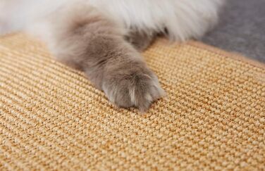 Килимок для котів з сизалю 60x80 см - міцний, натуральний, бежевий