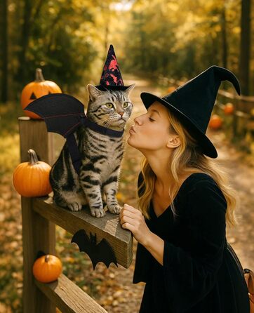 Костюм на Хелловін для собак: крила кажана, аксесуар для вечірки, одяг для цуценят, собак різних розмірів, кумедний косплей (один розмір)