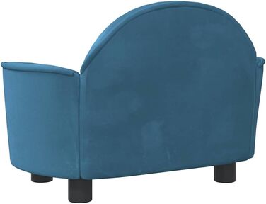 Крісло-ліжко для собак, м'яке ліжко для тварин, лежанка для маленьких собак та котів, блакитний велюр