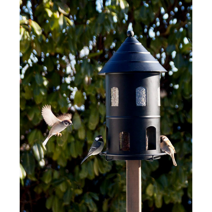 Годівниця для птахів Wildlife Garden WG326, велика, металева, чорна