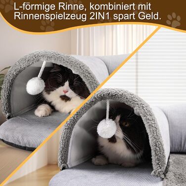 Туннель для котів Origintek, іграшка-ліжко, великий 70x70 см