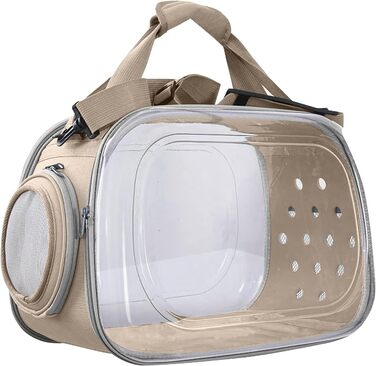Транспортна переноска для собак та котів PETCUTE, складана та миюча, для подорожей літаком, хакі