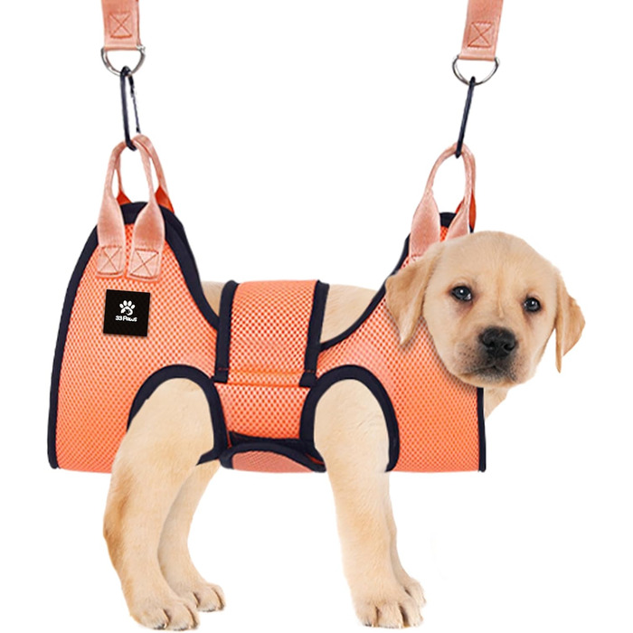 Гамак для грумінгу собак - рушник для догляду за шерстю, оранжевий, розмір L