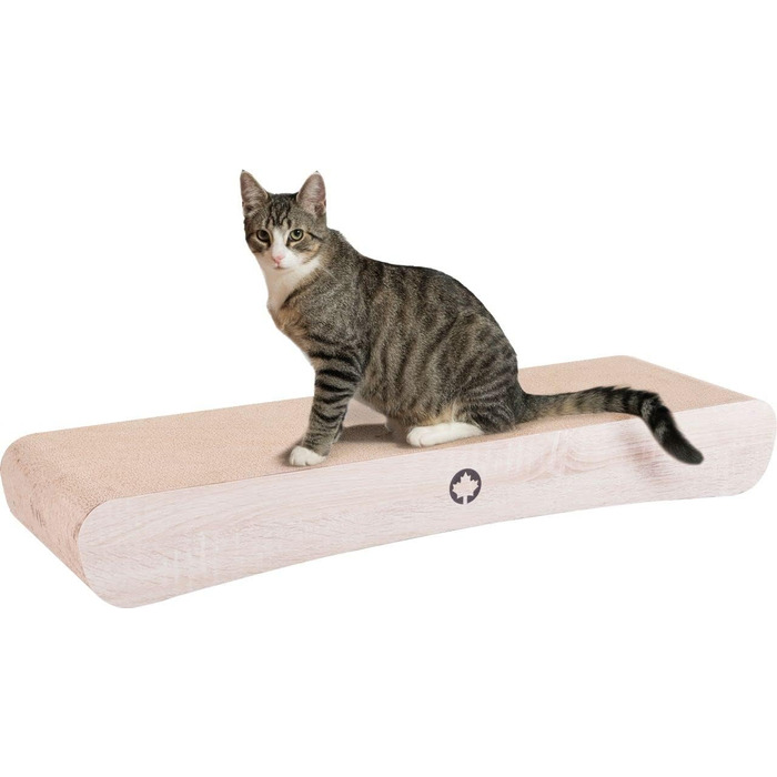 Котячий будиночок з гофрокартону з гофрокартону XXL 86 x 27 x 11,5 см, дизайн під дерево, хвиляста поверхня