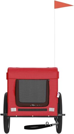 Причіп для велосипеда VidaXL для собак, 68.5 x 135 x 73.5 см, червоний