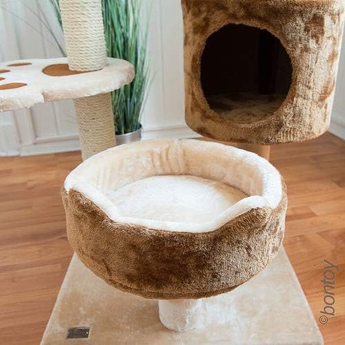 Дряпак для котів Bontoy Romy, 49.5 x 49.5 x 80 см, з лежанками та місцями для лазіння, для великих котів